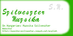 szilveszter muzsika business card